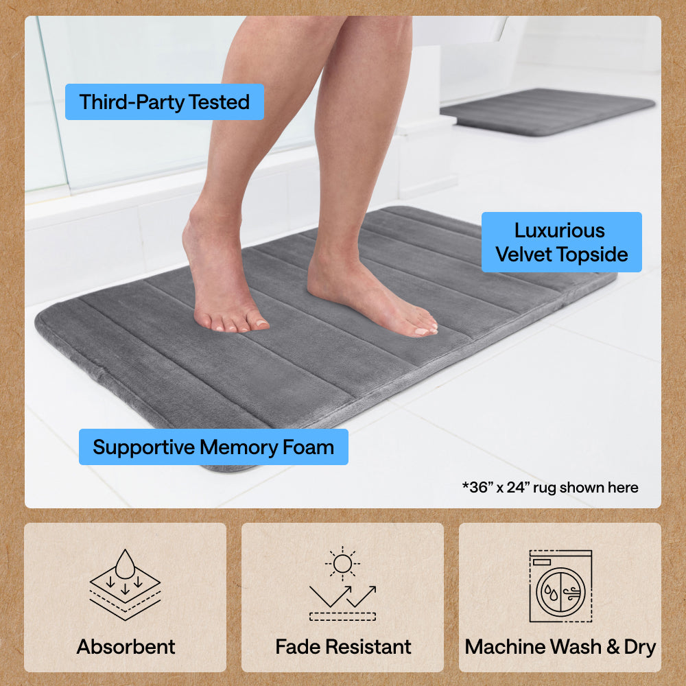 gorilla-grip-memory-foam-badematte-0-75-zoll-dick-ultraweicher-samt-rutschfest image 8