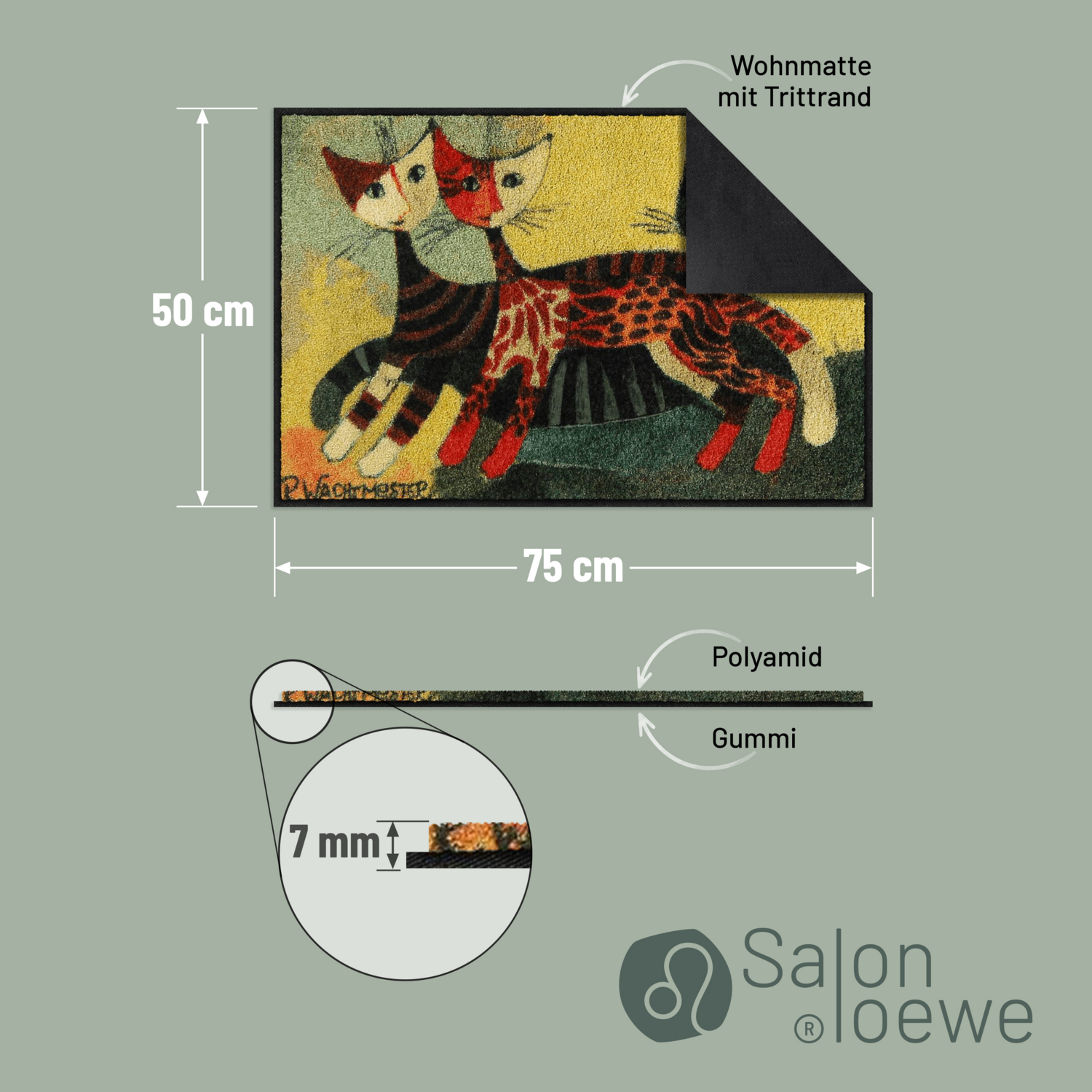 salonloewe-three-sisters-eingangsmatte-50-x-75-cm-waschbar-rutschfest image 4