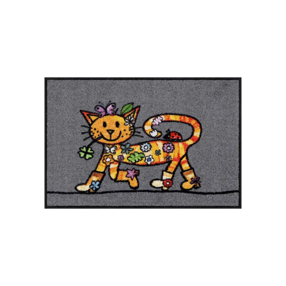 salonloewe-funky-cat-eingangsmatte-50-x-75-cm-waschbare-schmutzfangmatte-mit-bun image 1