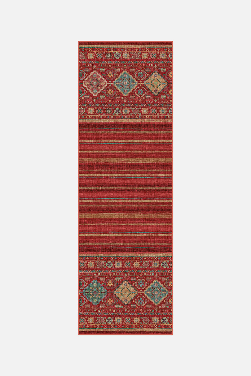 teppana-samira-granat-teppich-waschbarer-boho-teppich-mit-geometrischem-muster-i image 5
