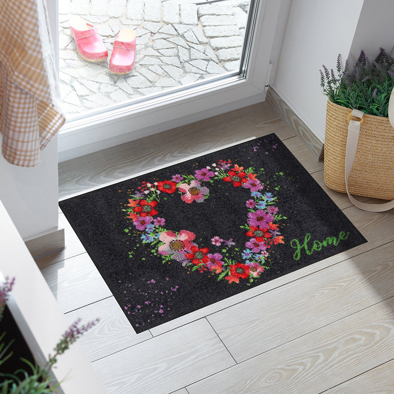 salonloewe-blossom-heart-home-eingangsmatte-50-x-75-cm-blumen-herz-design-rutsch image 2