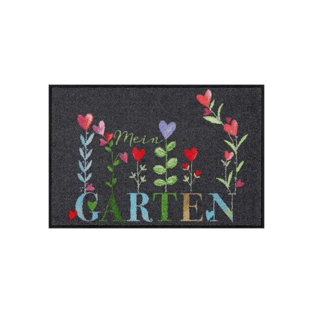 salonloewe-mein-garten-grey-eingangsmatte-50-x-75-cm-waschbare-fu-matte-mit-blum image 1