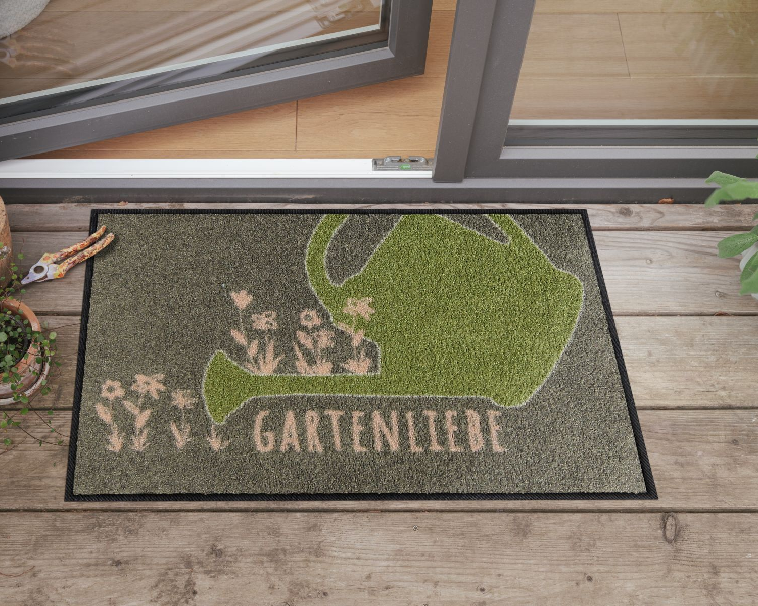 salonloewe-gartenliebe-gr-n-apricot-eingangsmatte-50-x-75-cm-waschbare-fu-matte- image 2