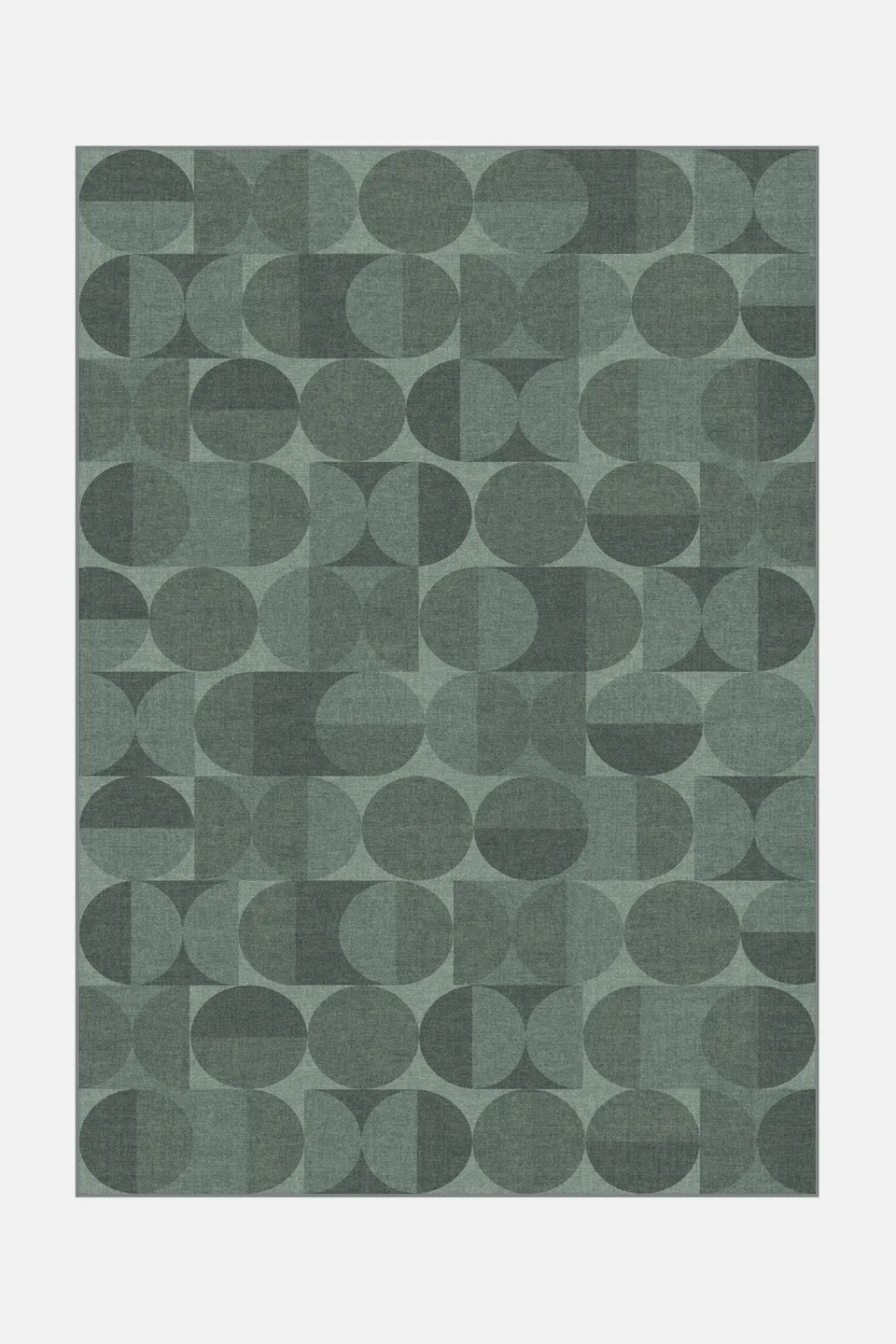 teppana-ronda-waldgr-n-teppich-waschbarer-moderner-teppich-in-waldgr-n-geometris image 1