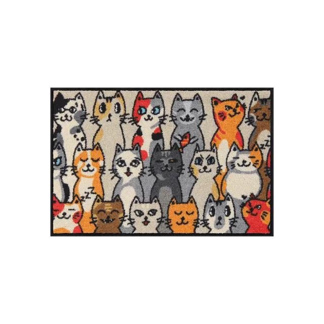 salonloewe-kitty-people-eingangsmatte-50-x-75-cm-waschbare-fu-matte-mit-bunten-k image 1