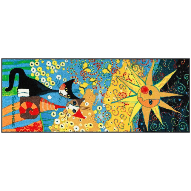 salonloewe-la-dolce-vita-l-ufer-75-x-190-cm-waschbare-t-rmatte-mit-katzen-motiv- image 1