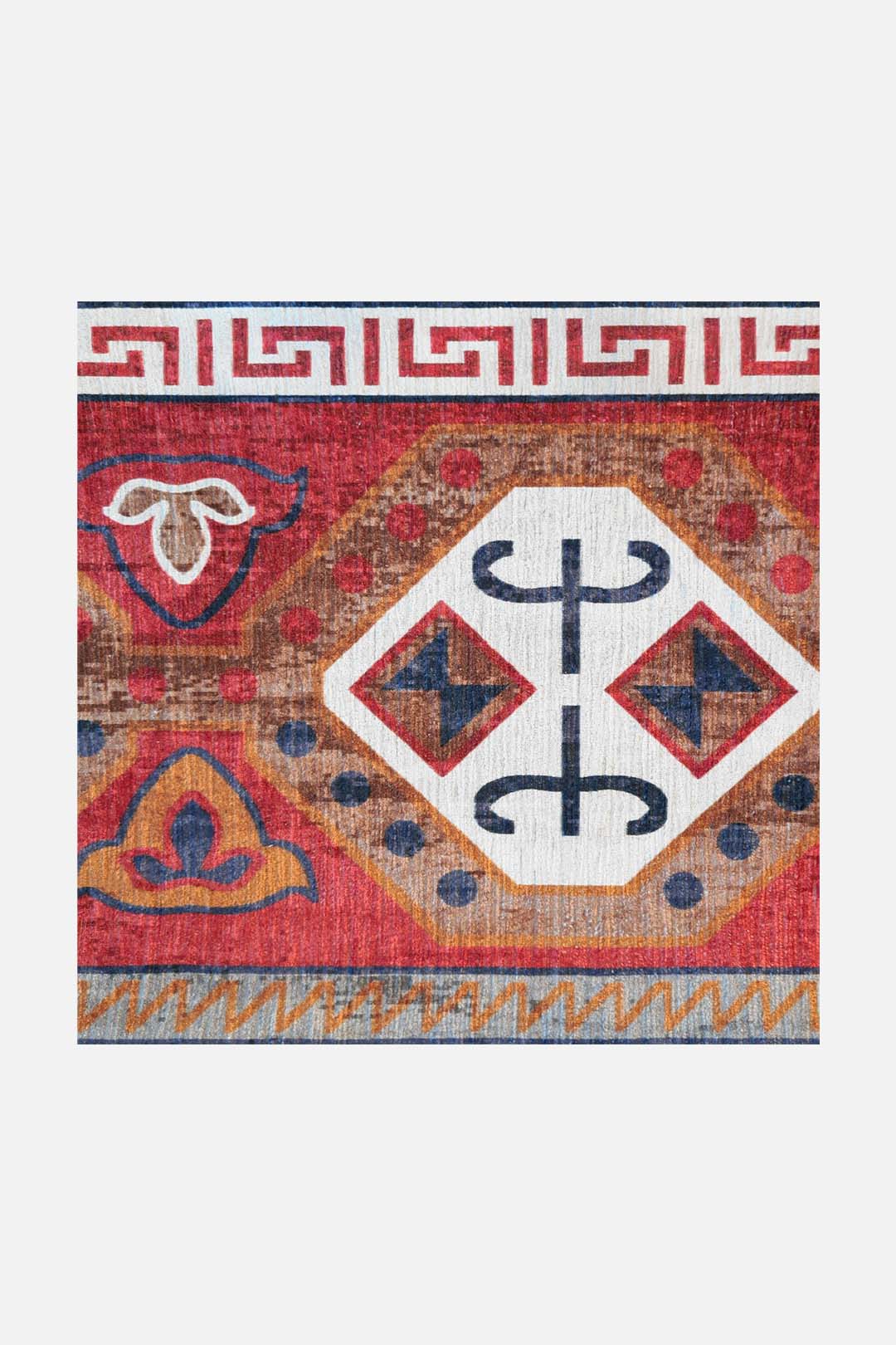 teppana-kaneschka-rot-teppich-waschbarer-indoor-teppich-blau-braun-taupe-marokka image 3