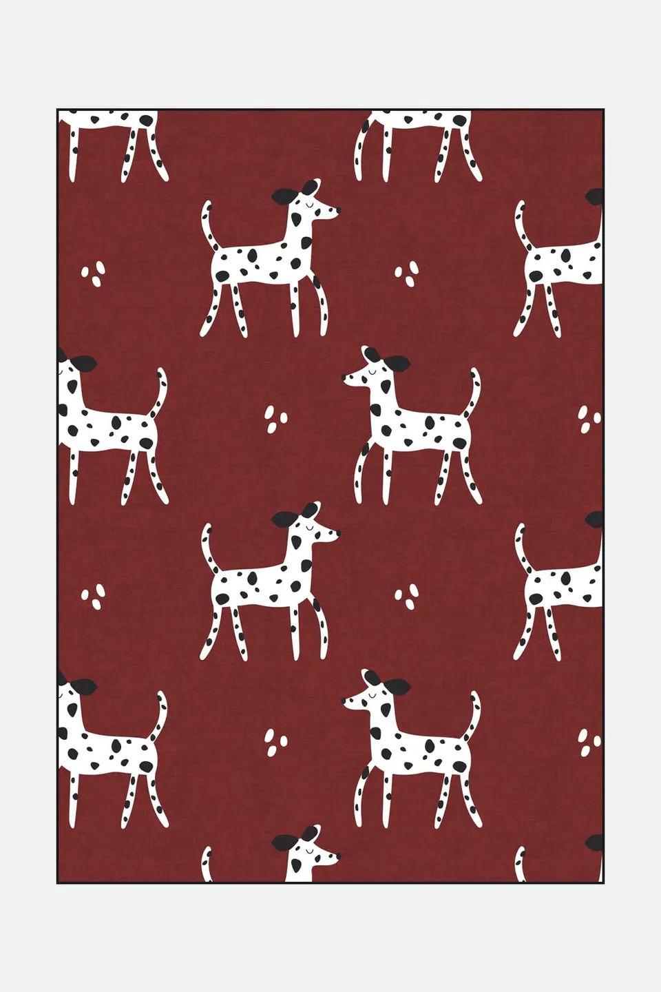 teppana-dalmatiner-rot-teppich-waschbarer-kinderteppich-mit-weicher-haptik-rutsc image 1
