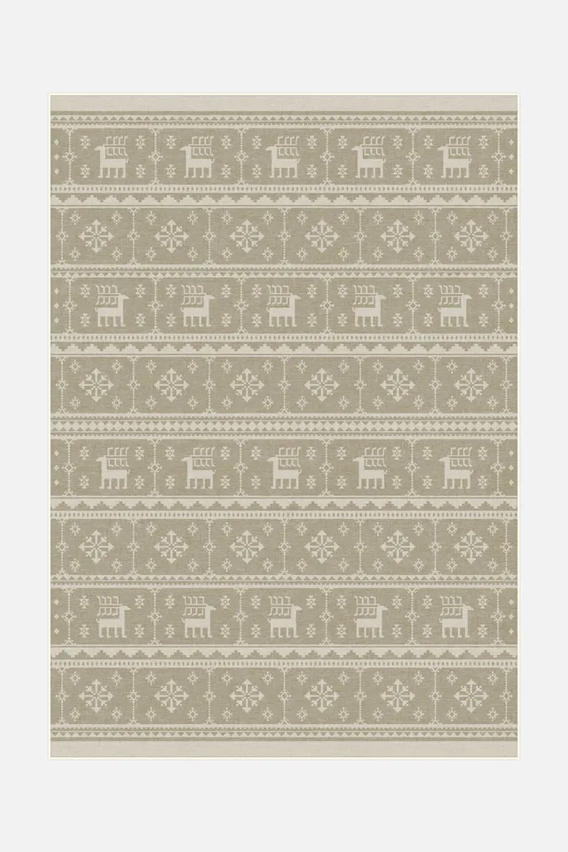 teppana-rentiere-keks-teppich-waschbarer-indoor-teppich-beige-geometrisch image 1
