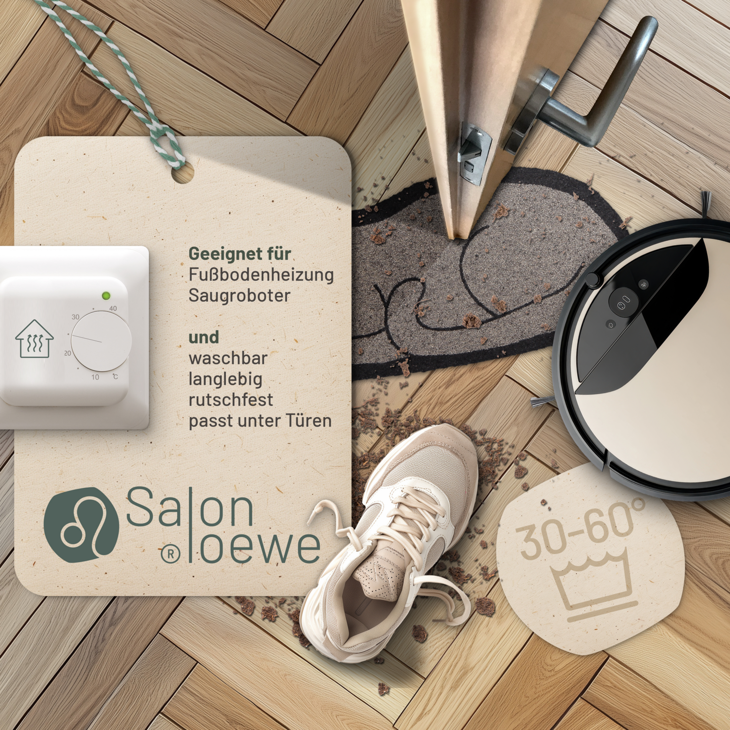 salonloewe-shape-cat-minimatte-27-x-100-cm-waschbare-matte-mit-stilisiertem-katz image 3