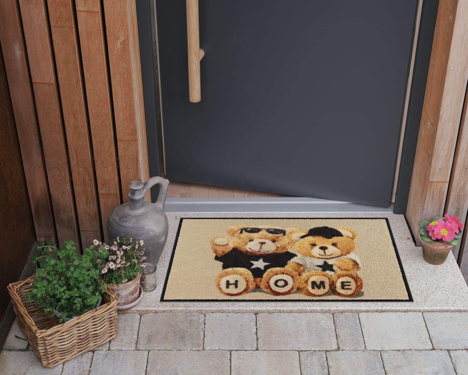 salonloewe-home-teddys-eingangsmatte-50-x-75-cm-waschbare-fu-matte-mit-teddyb-re image 2
