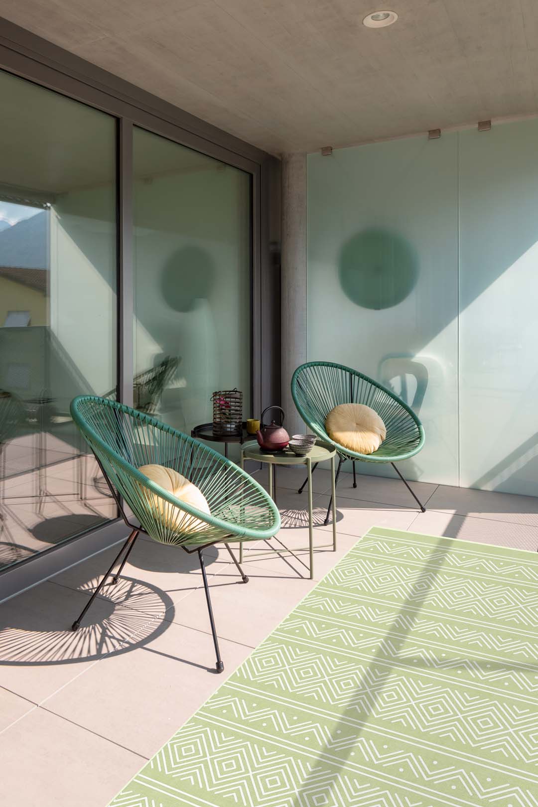 teppana-outdoor-aztek-gr-n-teppich-waschbar-inkl-rutschfester-matte image 4