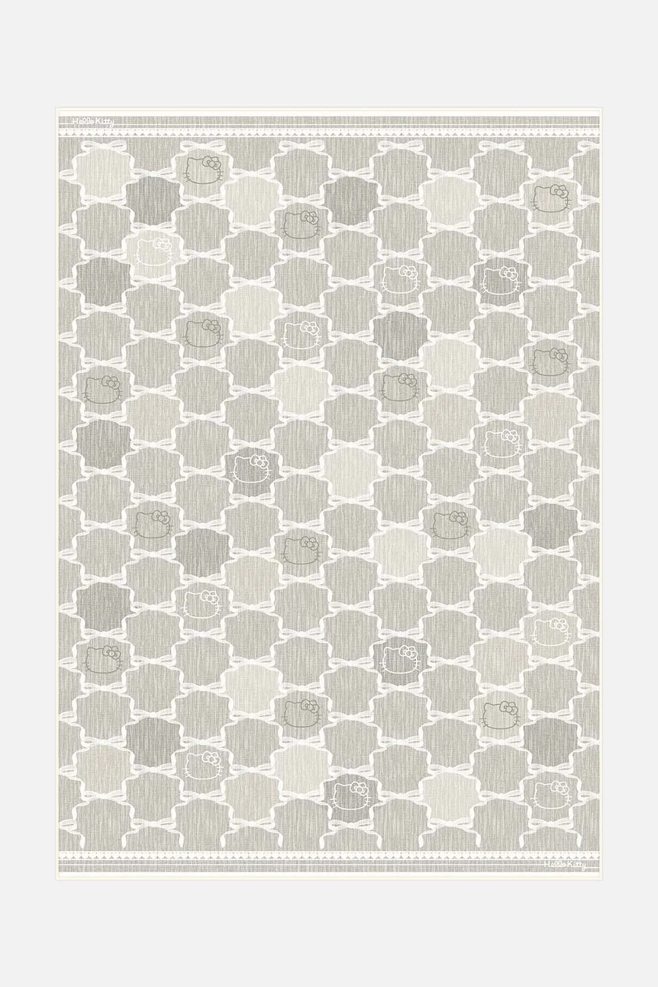 teppana-hello-kitty-trellis-taupe-teppich-waschbar-inkl-rutschfester-matte-kinde image 1