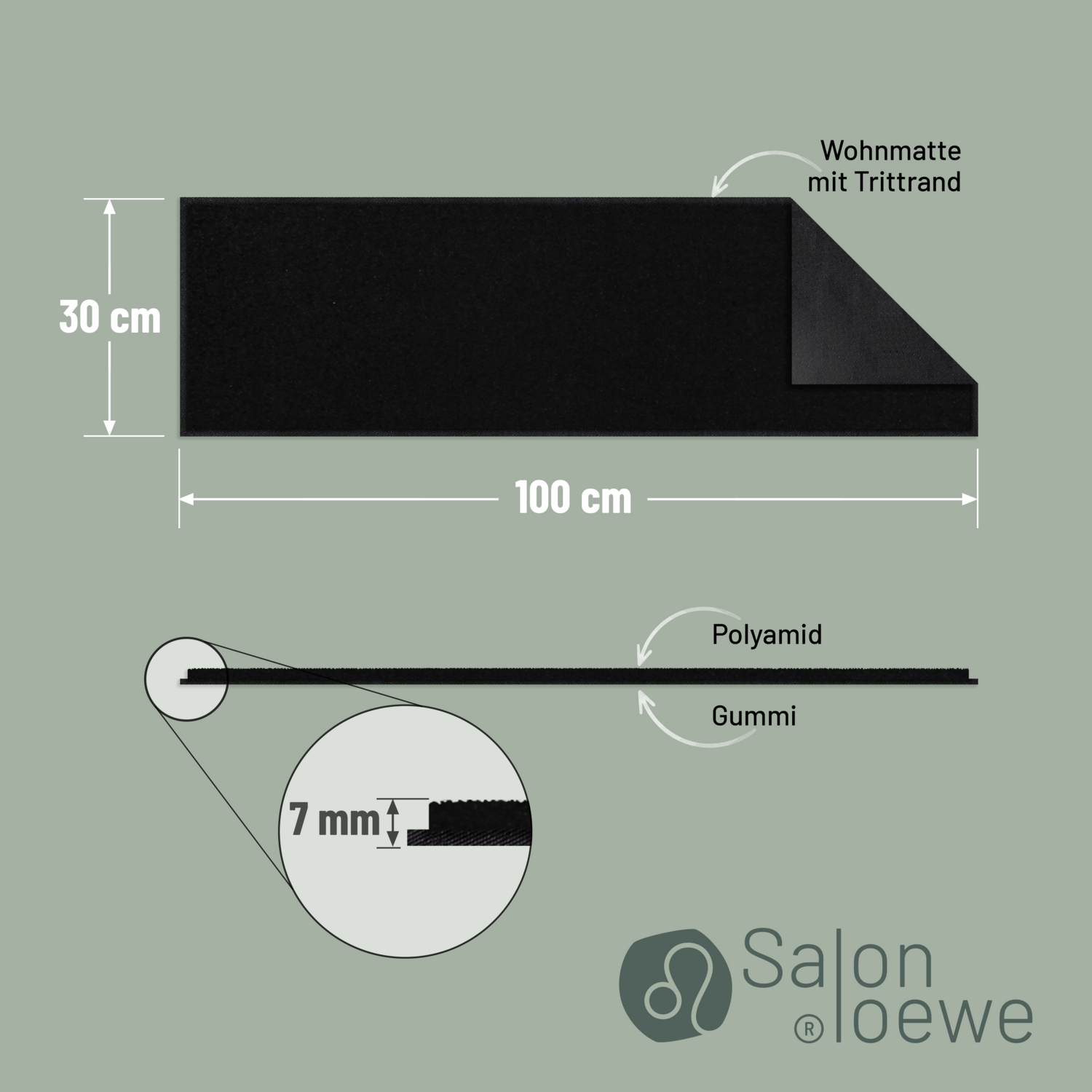 salonloewe-schwarz-minimatte-30-x-100-cm-einfarbige-waschbare-matte-mit-gummir-c image 3
