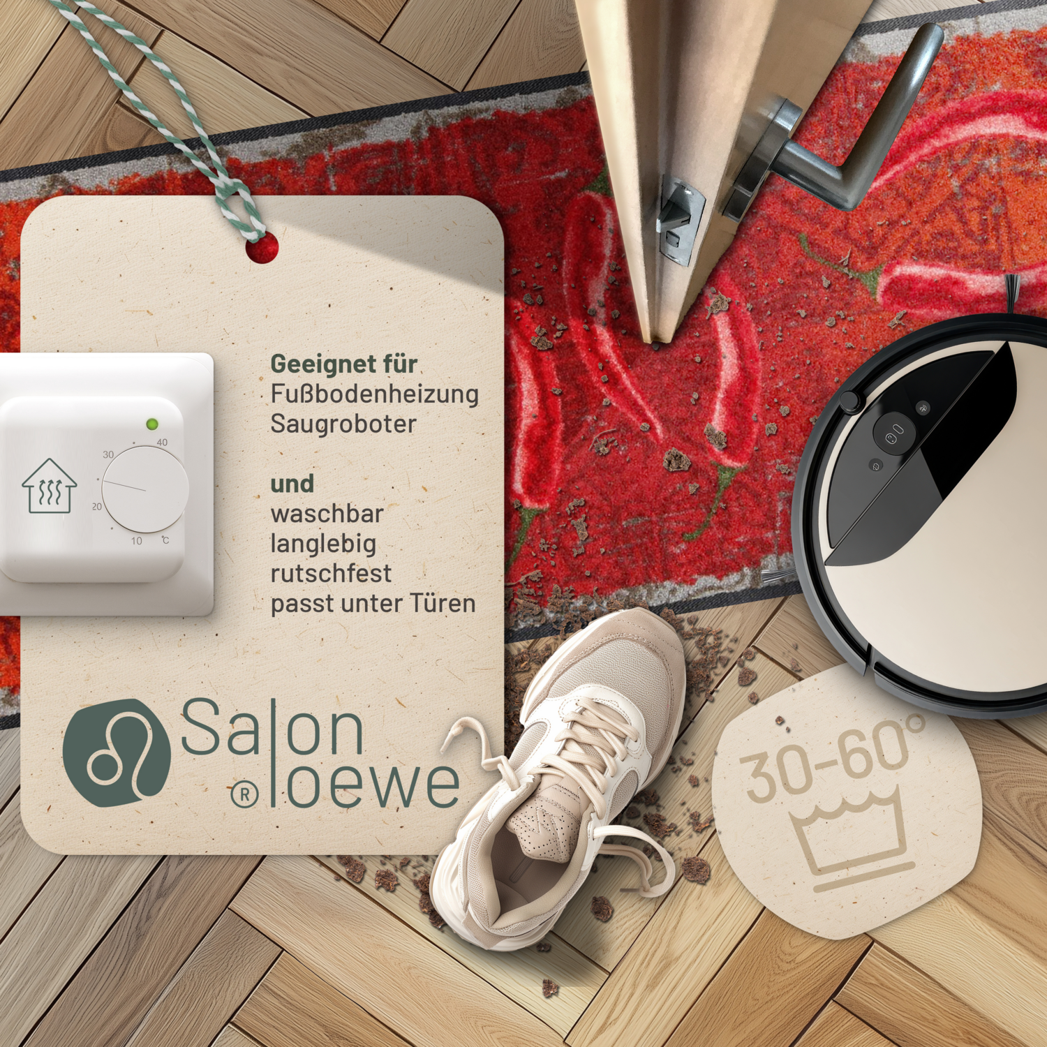 salonloewe-hot-peppers-l-ufer-60-x-150-cm-waschbare-schmutzfangmatte-collection image 3