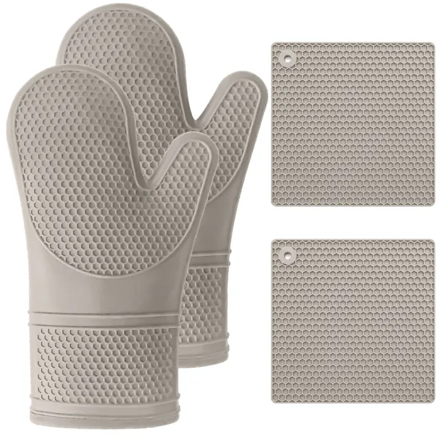 gorilla-grip-silicone-oven-mitt-trivet-ofenhandschuh-set image 1
