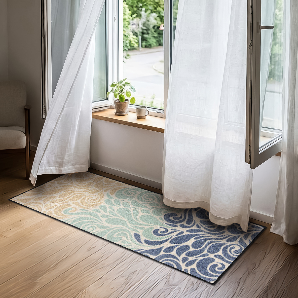 salonloewe-mingled-waves-beach-l-ufer-60-x-140-cm-maritimer-wellen-l-ufer-made-i image 2
