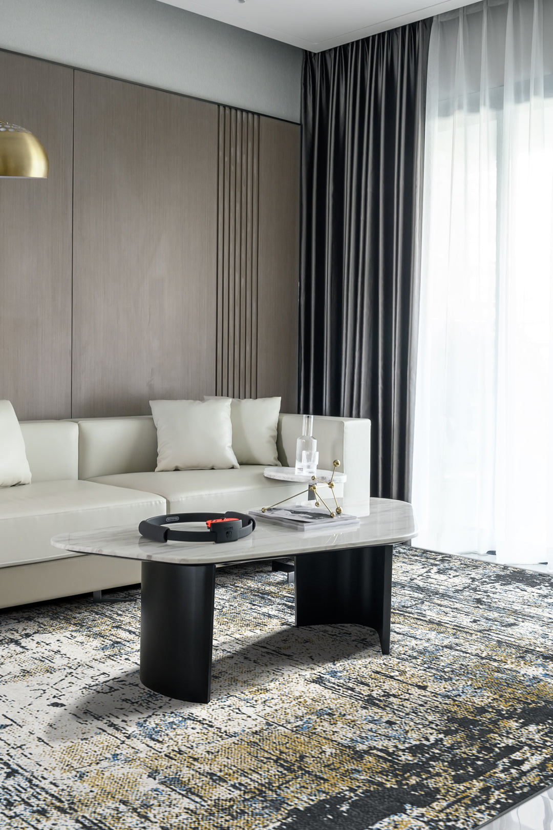 teppana-milo-lapis-teppich-waschbarer-design-teppich-in-dunkelgrau-silber-100-ma image 4