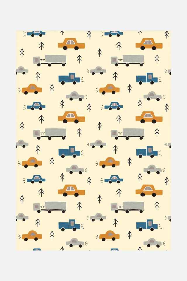 teppana-auto-bunt-kinderteppich-waschbarer-indoor-teppich-mit-rutschfester-matte image 1