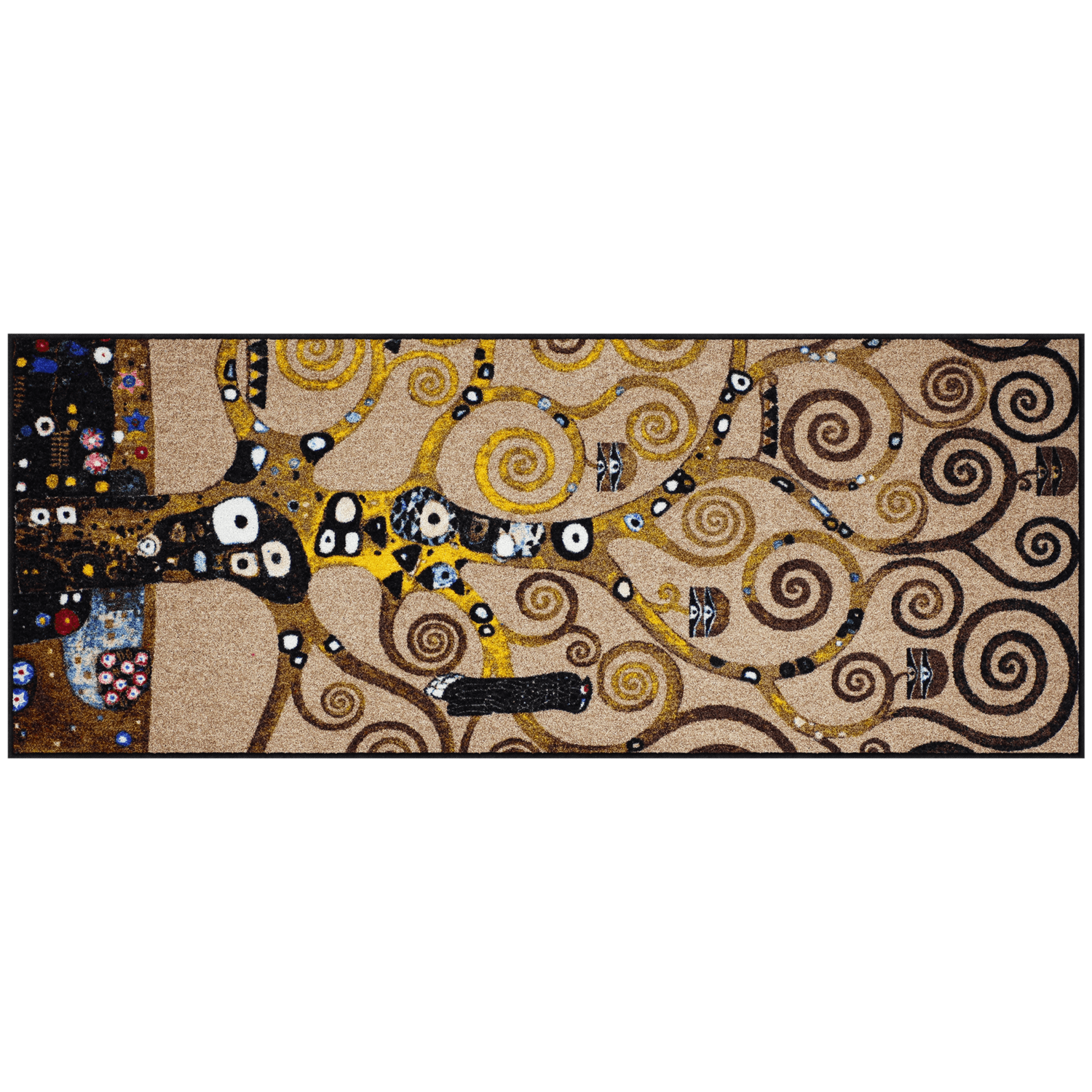 salonloewe-klimt-lebensbaum-l-ufer-75-x-190-cm-kunstmotiv-polyamid-rutschfest image 1