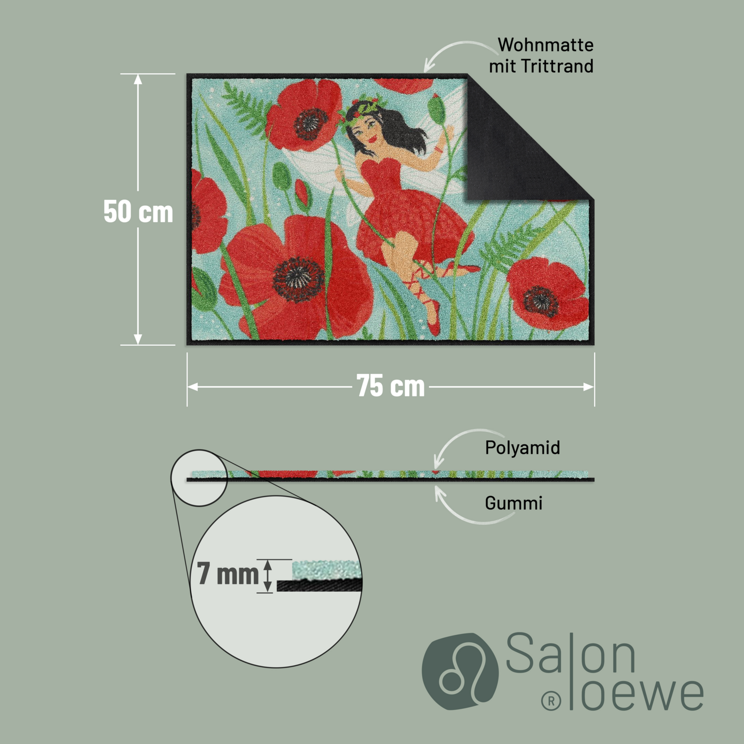 salonloewe-maivi-eingangsmatte-50-x-75-cm-feenmotiv-rutschfest-waschbar image 4