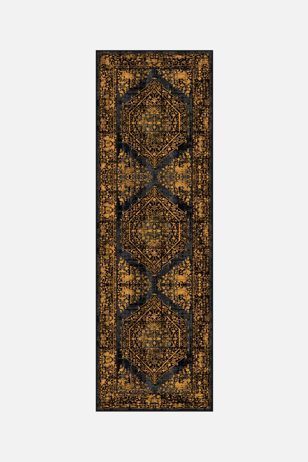 teppana-nero-gold-teppich-waschbarer-indoor-teppich-schwarz-gelb-orange-klassisc image 5