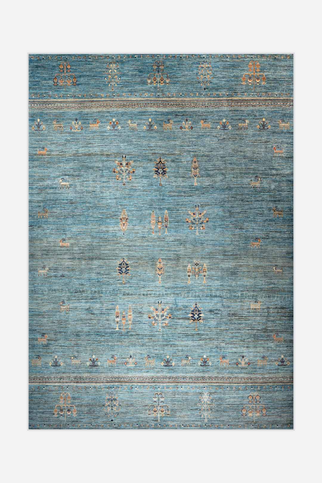 teppana-desna-smaragd-teppich-waschbarer-marokkanischer-teppich image 1