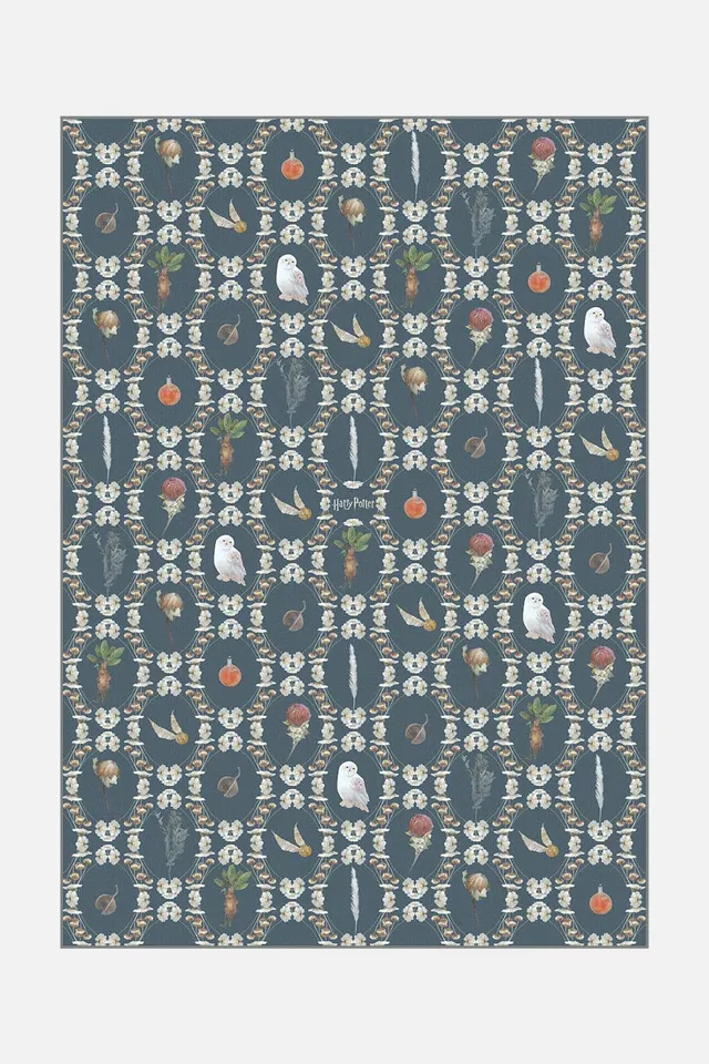 teppana-harry-potter-alraune-ozeanblau-waschbarer-kinder-teppich image 1