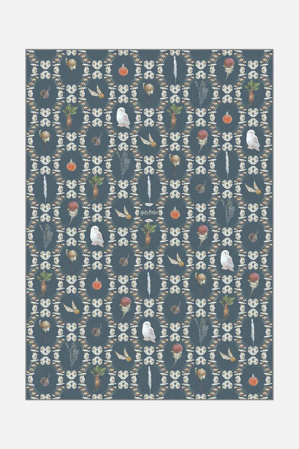 teppana-harry-potter-alraune-ozeanblau-waschbarer-kinder-teppich image 1