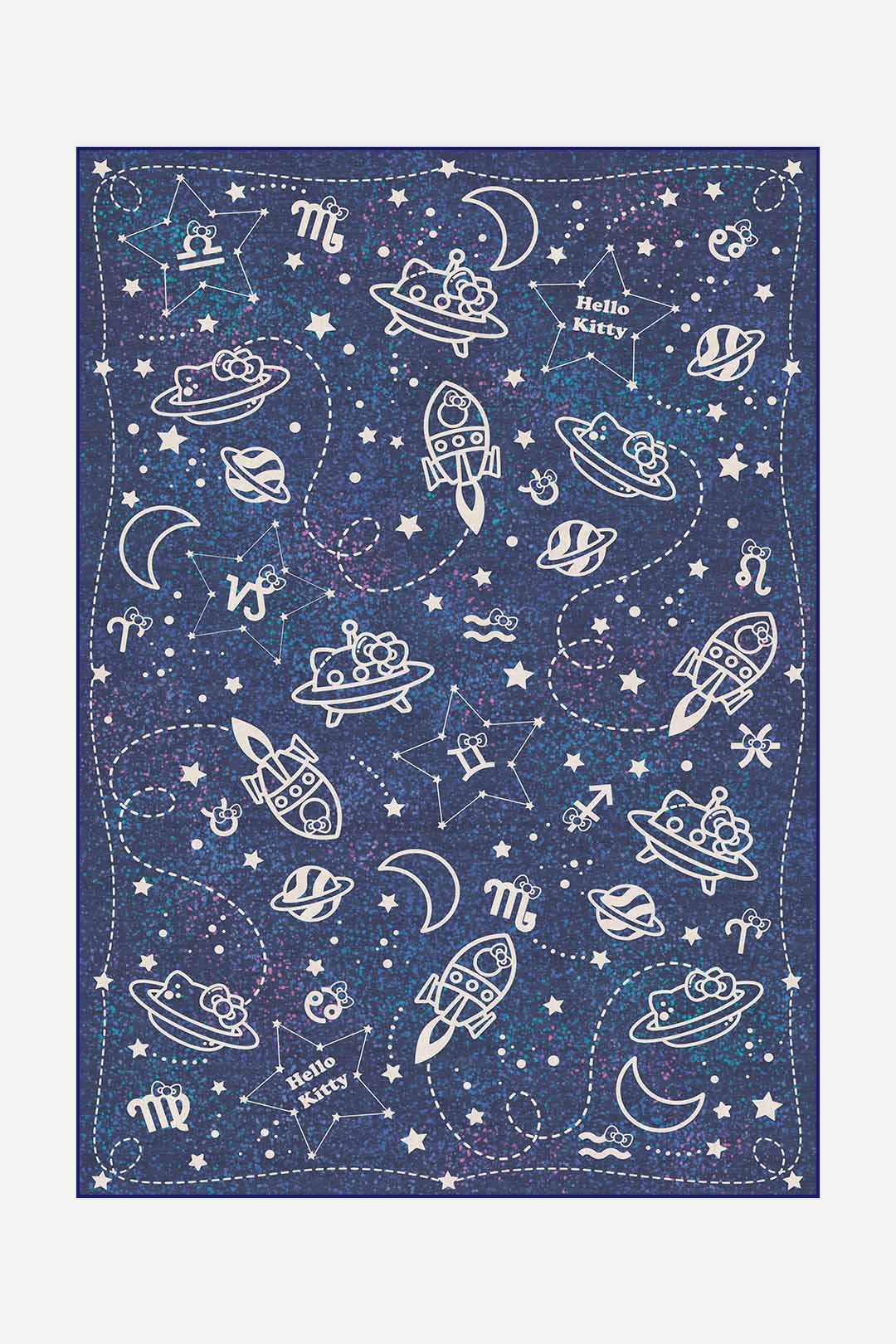 teppana-hello-kitty-sternbild-galaxie-teppich-waschbarer-kinderteppich-66-65-sta image 1