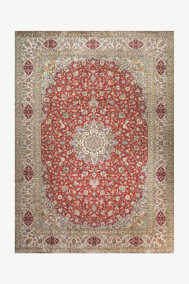 teppana-mina-rubin-waschbarer-teppich-persisch-creme-mehrfarbig image 1