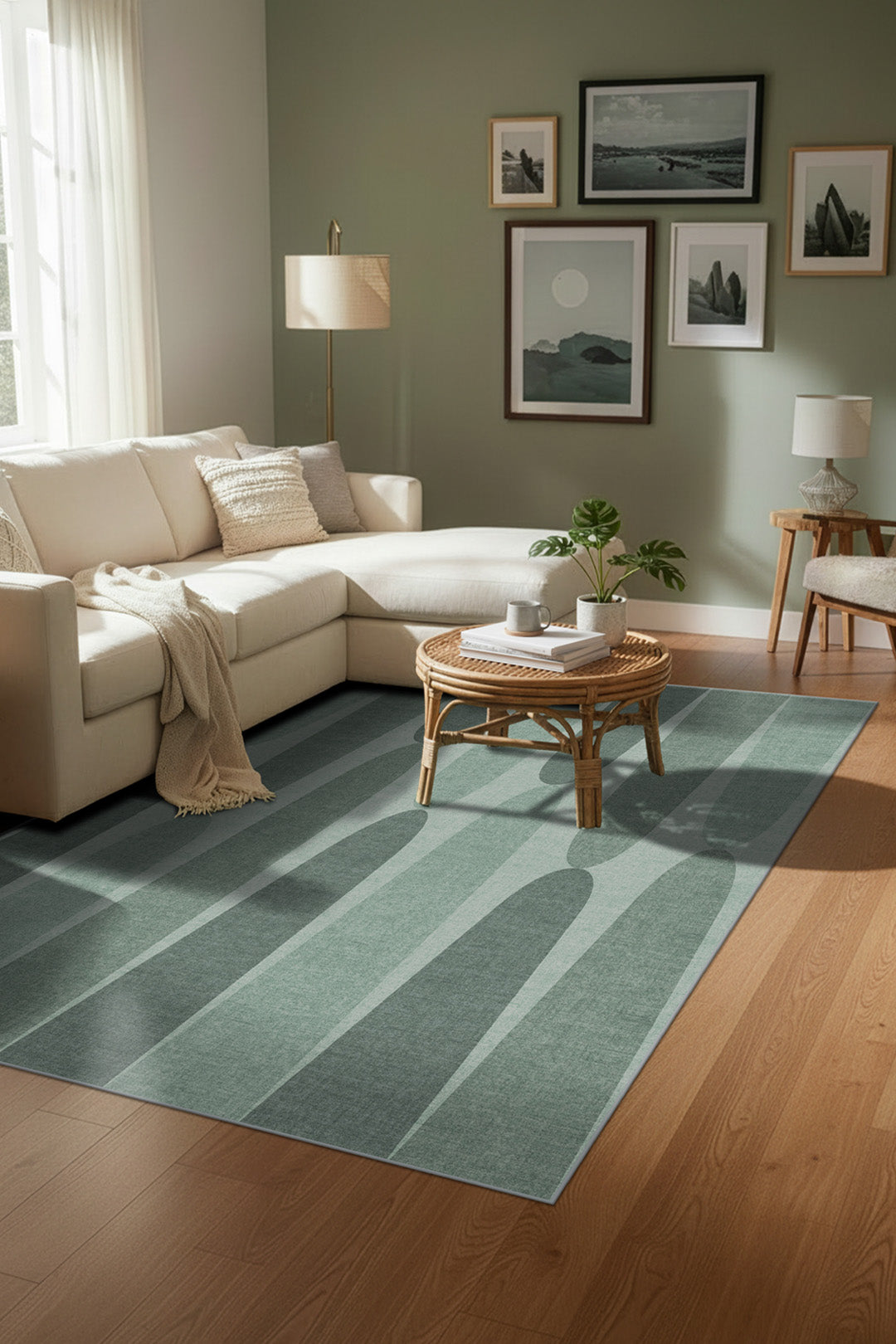 teppana-ria-waldgr-n-teppich-waschbarer-indoor-teppich image 4