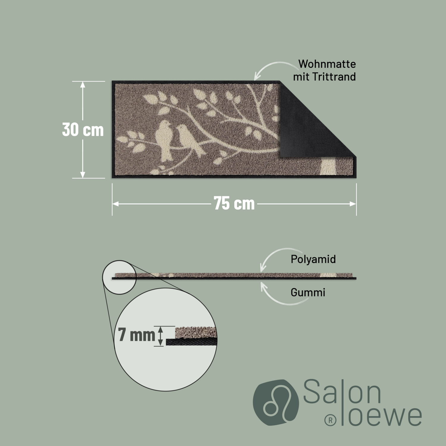salonloewe-skandi-birds-minimatte-30-x-75-cm-schmale-schmutzfangmatte-mit-baum-u image 4