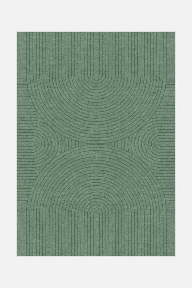 teppana-zen-gr-n-teppich-waschbarer-teppich-geometrisch image 1