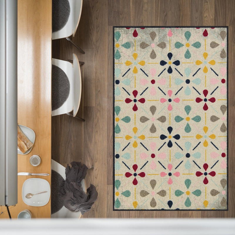 salonloewe-riki-teppich-75-x-120-cm-florale-waschmatte-mit-pastellmotiv image 2