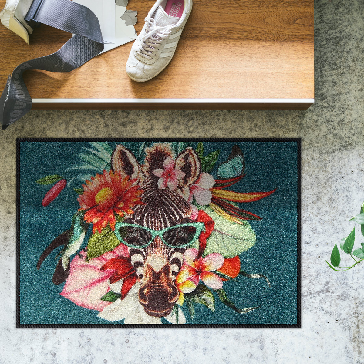 salonloewe-funky-ziggy-eingangsmatte-50-x-75-cm-schmutzfangmatte-mit-zickzack-mu image 2