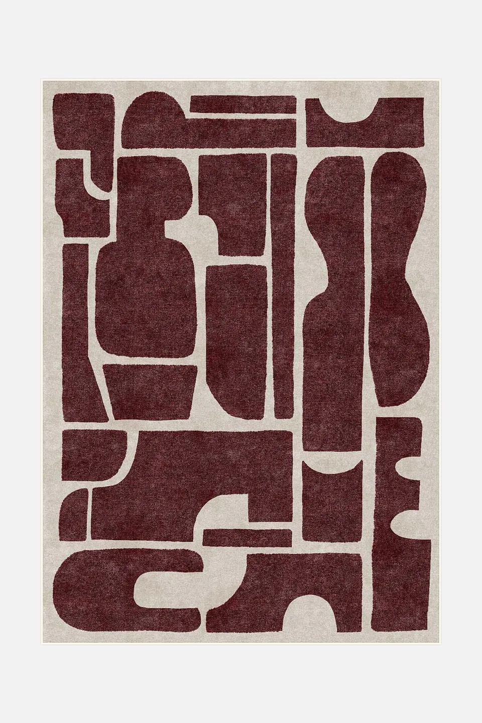 teppana-tilda-bordeauxrot-teppich-waschbarer-indoor-teppich image 1