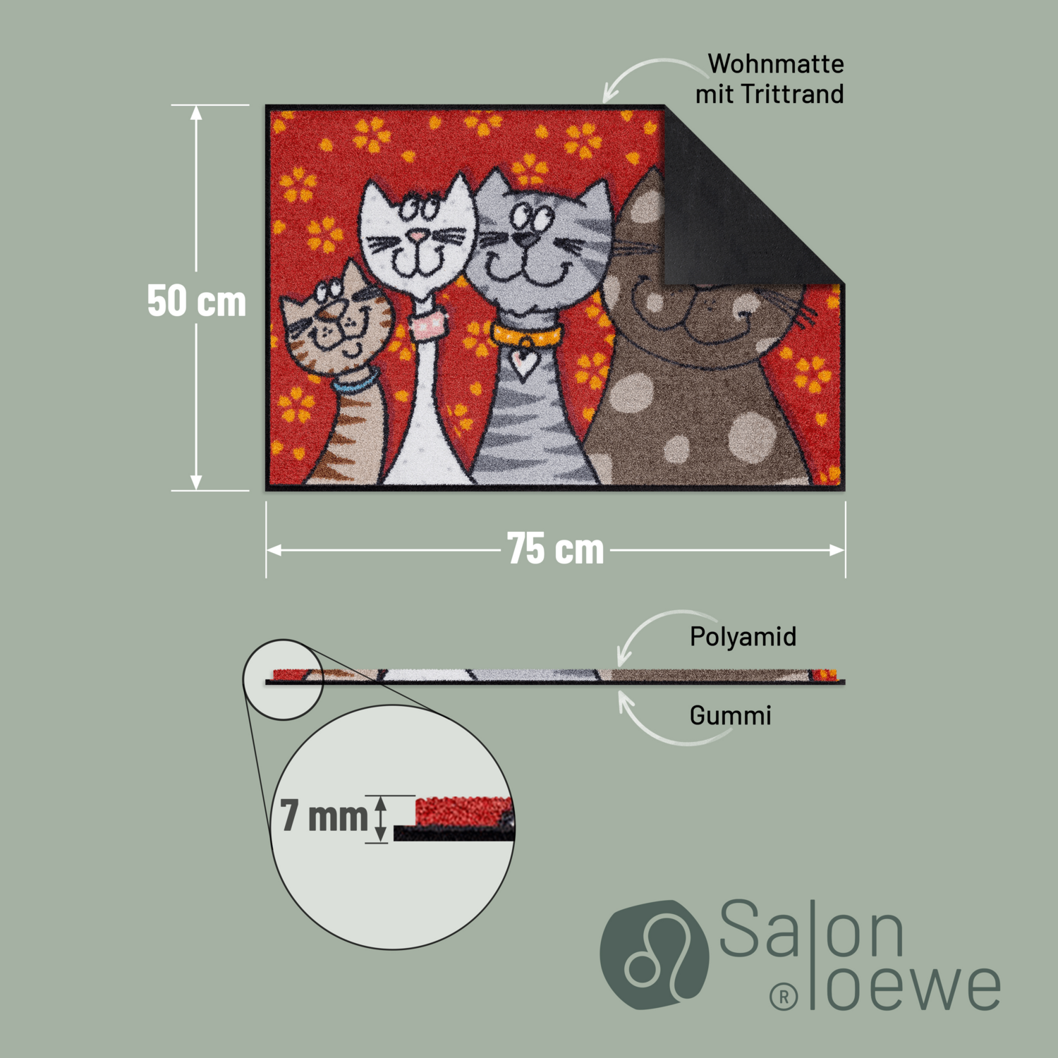 salonloewe-katzenfamilie-eingangsmatte-50-x-75-cm-verspieltes-katzenmotiv-rot-ru image 4