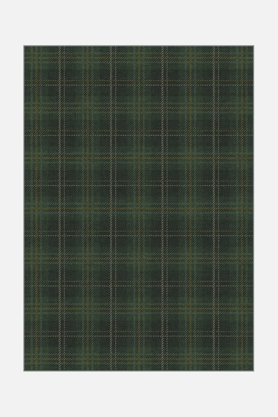 teppana-tartanmuster-nadelwald-teppich-waschbarer-karo-teppich-gr-n image 1