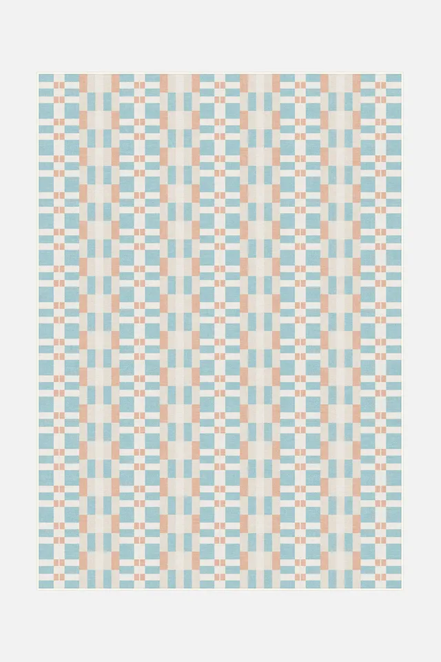 teppana-viera-pastell-waschbarer-teppich-blau-creme-geometrisch image 1