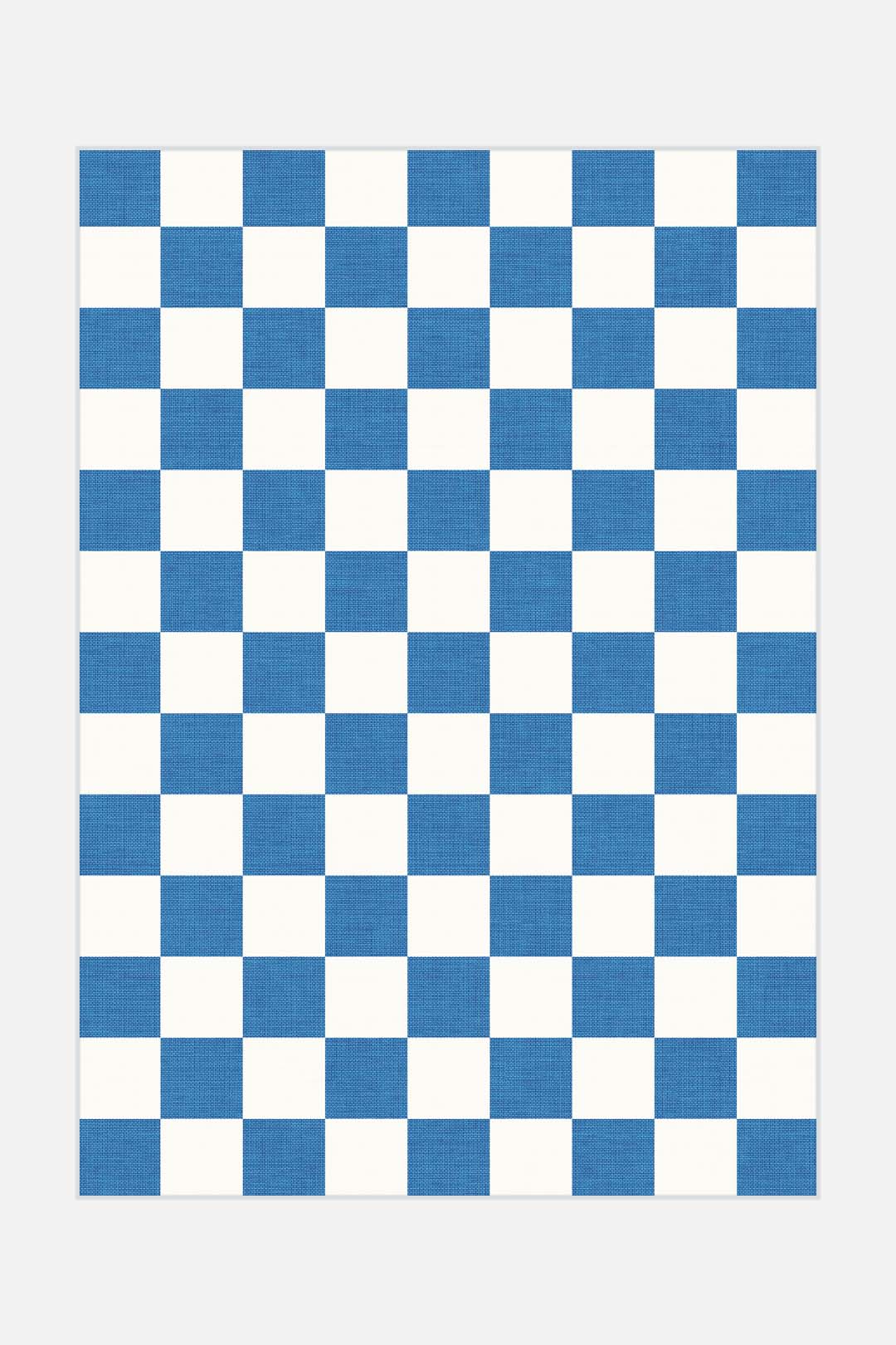 teppana-playful-blueberry-teppich-waschbarer-indoor-teppich-blau-kariert-modern- image 1