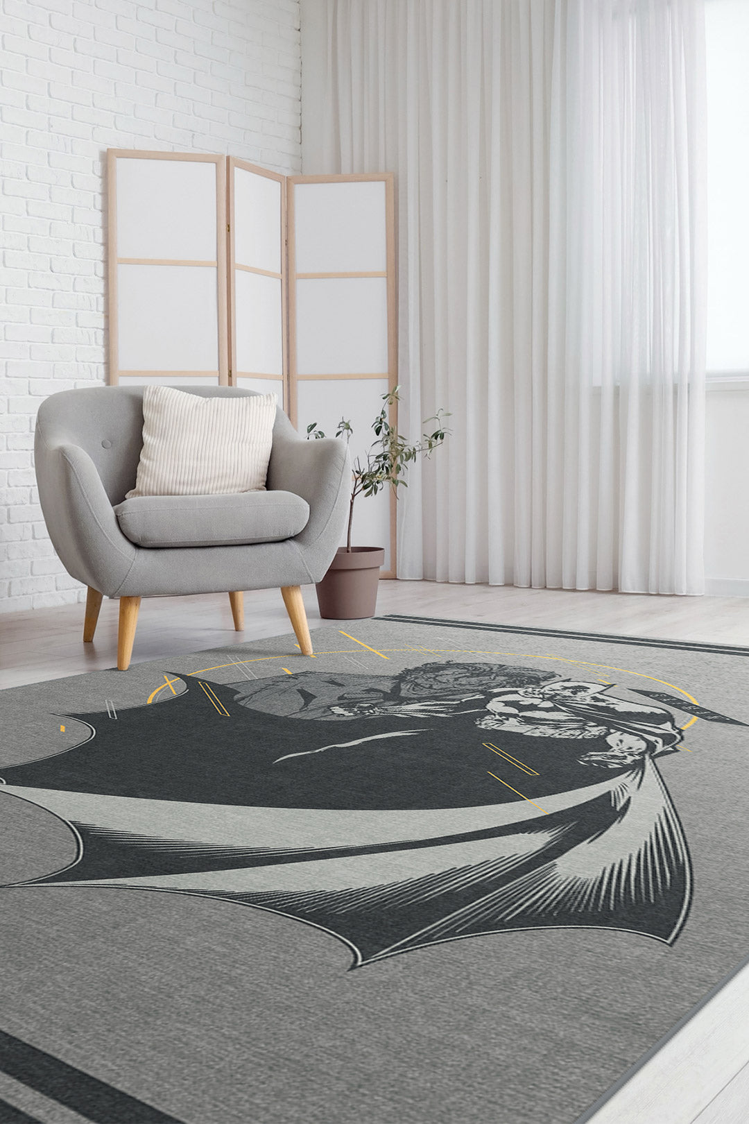 teppana-batman-schatten-grau-teppich-waschbarer-kinderteppich-dunkelgrau-inkl-ru image 4