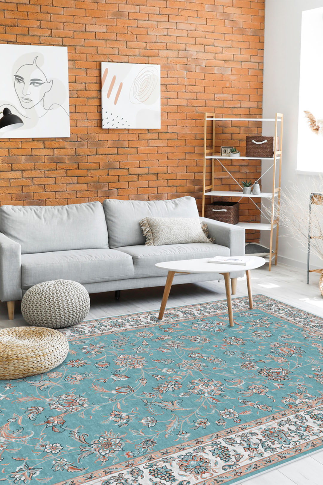 teppana-selia-aqua-teppich-waschbarer-indoor-teppich-klassisch-persisch image 4