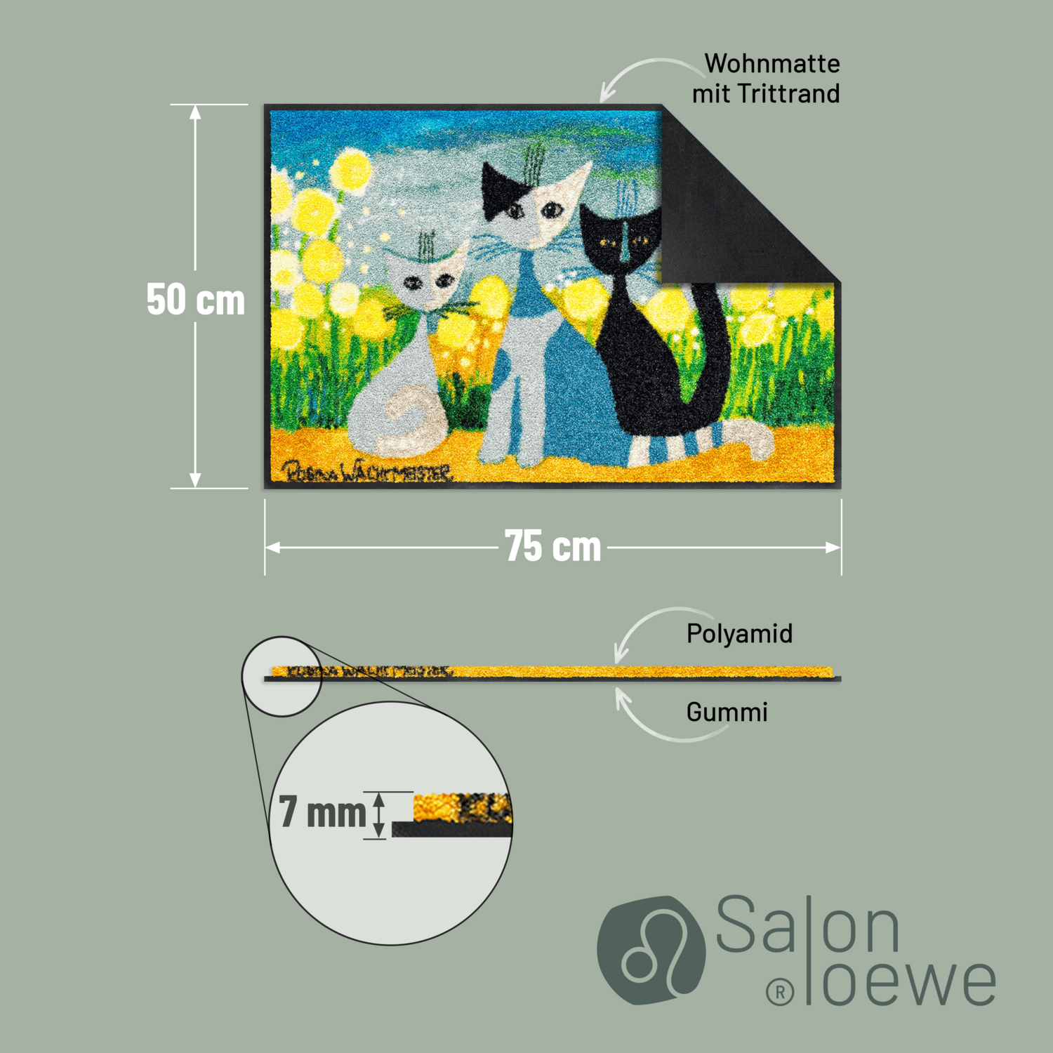 salonloewe-springtime-eingangsmatte-50-x-75-cm-schmutzfangmatte-mit-katzenmotiv- image 4