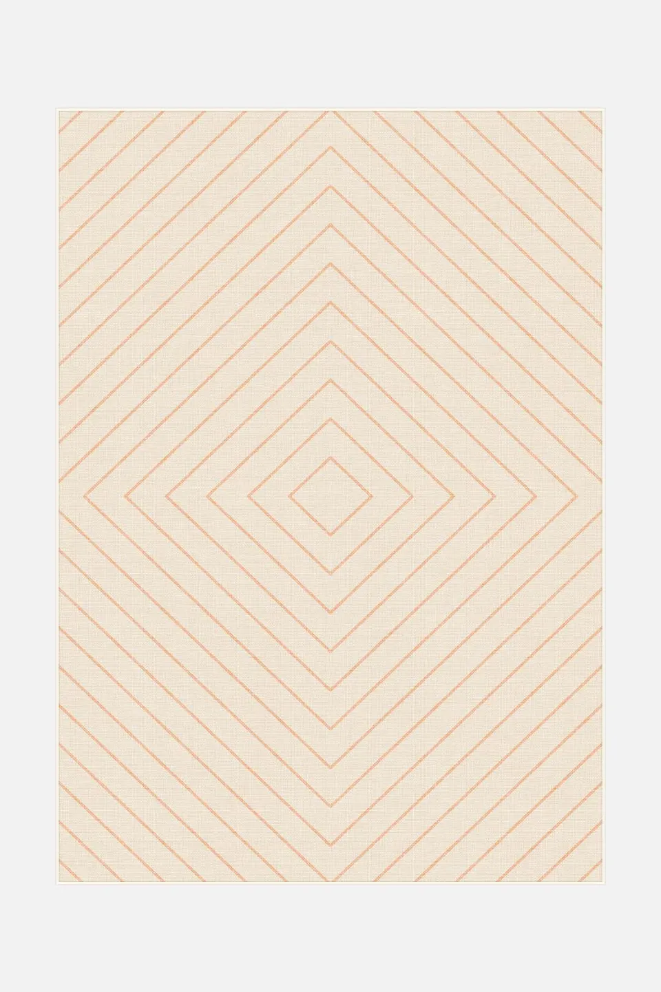 teppana-diamond-peach-waschbarer-teppich-geometrisch image 1