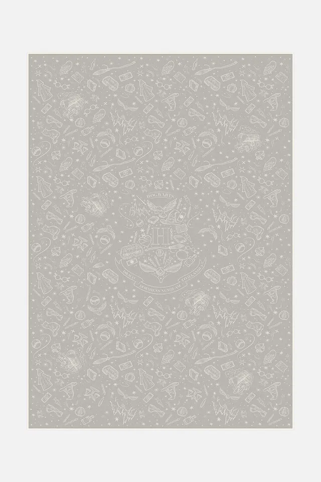 teppana-harry-potter-hogwarts-taupe-waschbarer-teppich image 1