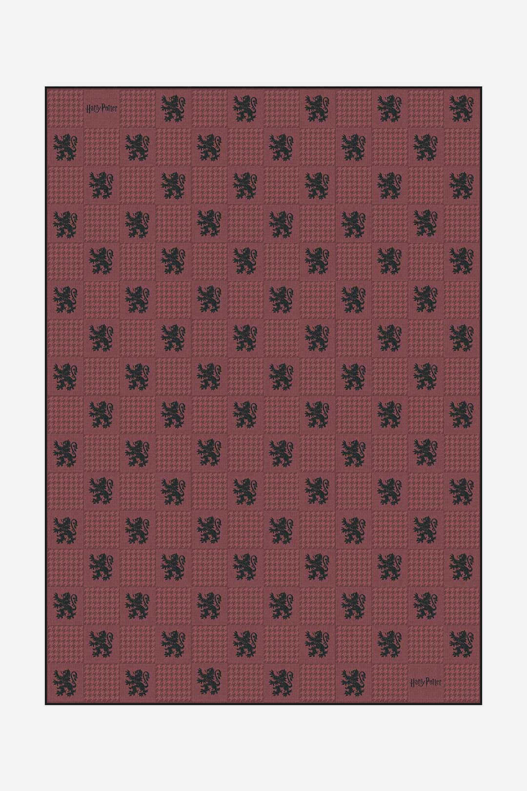 teppana-harry-potter-karo-rot-teppich-waschbarer-kinder-teppich image 1