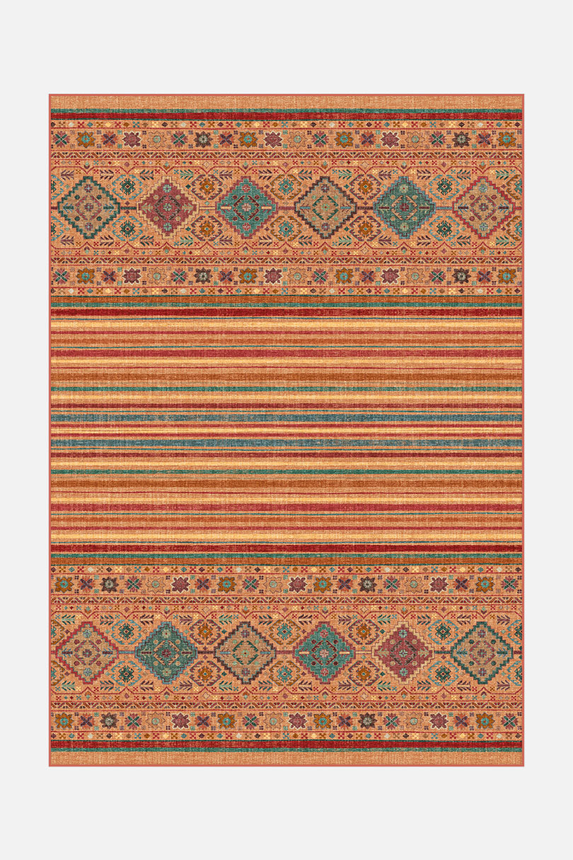 teppana-samira-safran-teppich-boho-gelb-orange image 1