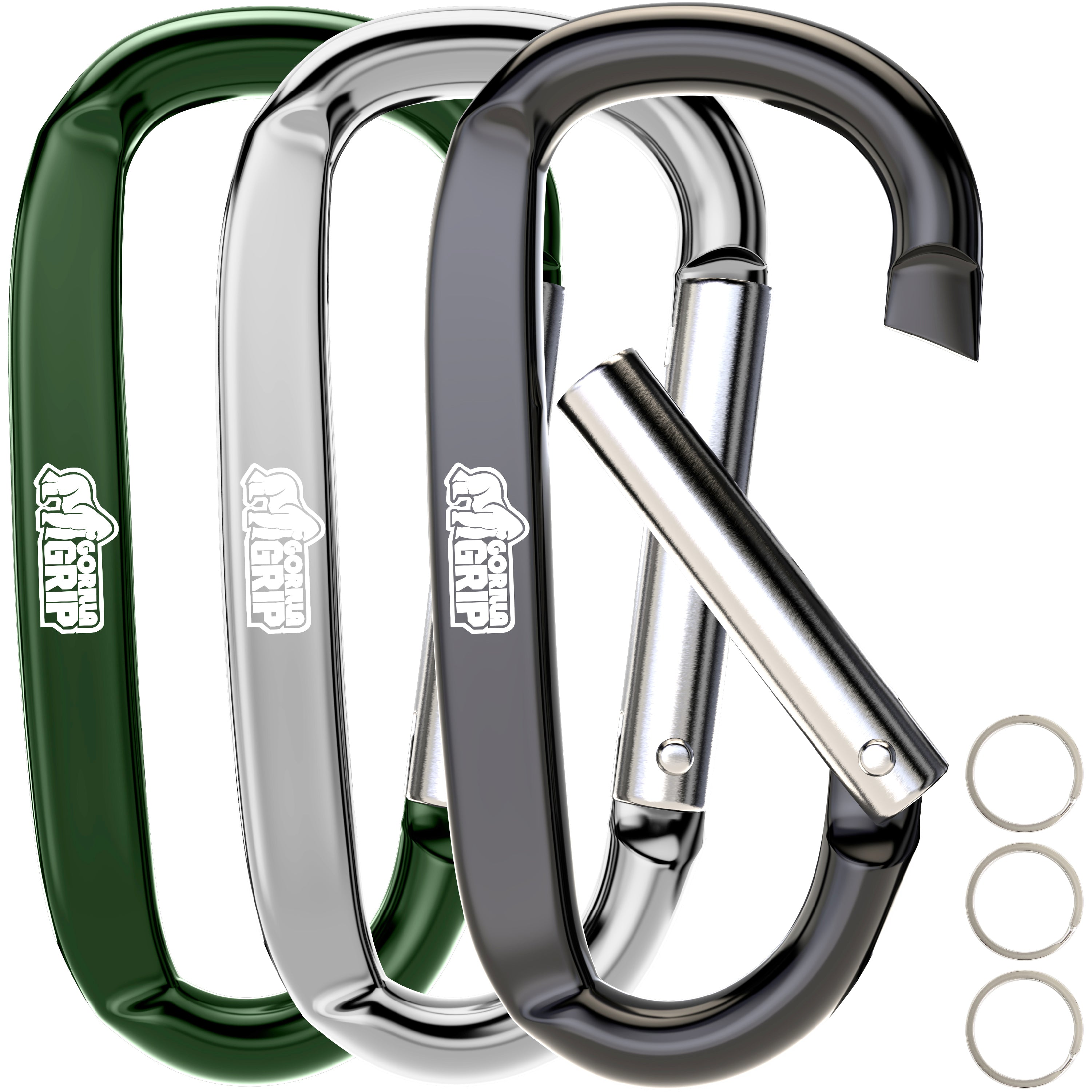 gorilla-grip-carabiners-karabinerhaken-aluminium-170-lbs image 7