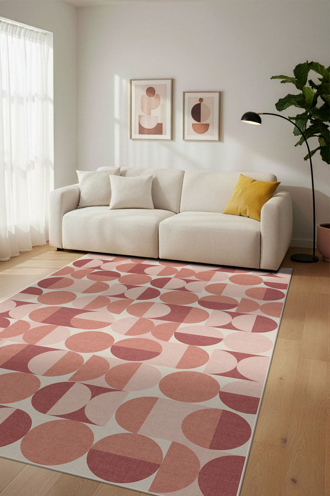 teppana-ronda-ziegel-teppich-modern-geometrisch-gelb-orange image 4